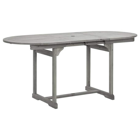 vidaXL Tuintafel (120-170)x80x75 cm massief acaciahout afbeelding2 - 1