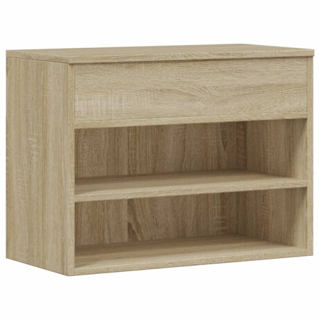 vidaXL Schoenenbank 60x30x45 cm bewerkt hout sonoma eikenkleurig afbeelding2 - 1