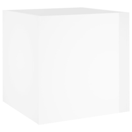 vidaXL Plantenbak 40x40x40 cm bewerkt hout hoogglans wit afbeelding2 - 1