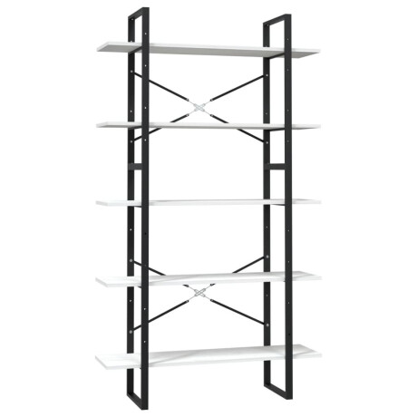 vidaXL Boekenkast met 5 schappen 100x30x175 cm grenenhout wit afbeelding2 - 1