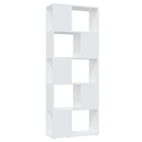 vidaXL Boekenkast/kamerscherm 60x24x155 cm bewerkt hout wit afbeelding2 - 1