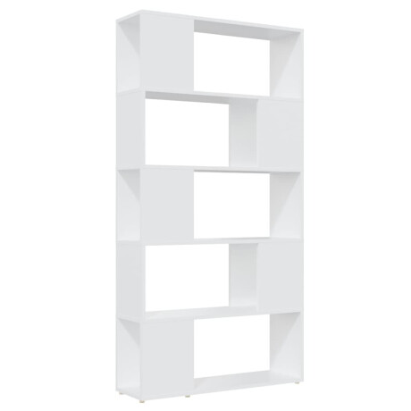 vidaXL Boekenkast/kamerscherm 80x24x155 cm bewerkt hout wit afbeelding2 - 1