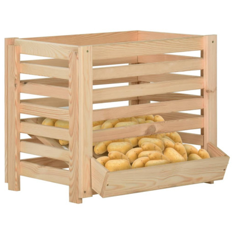 vidaXL Aardappelkist 60x40x50 cm massief grenenhout afbeelding2 - 1