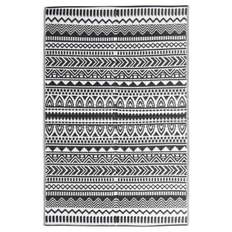 vidaXL Buitenkleed ARAKIL 120x180 cm polypropeen zwart afbeelding2 - 1