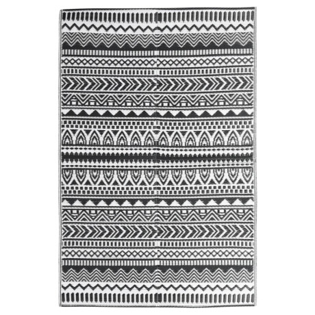vidaXL Buitenkleed ARAKIL 160x230 cm polypropeen zwart afbeelding2 - 1