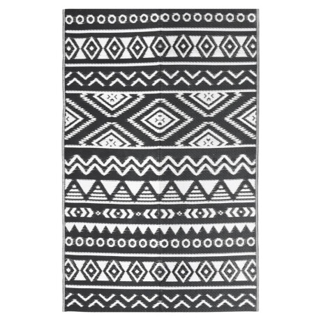 vidaXL Buitenkleed ARAKIL 190x290 cm polypropeen zwart afbeelding2 - 1