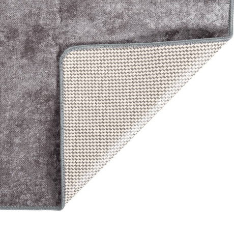 vidaXL Vloerkleed wasbaar anti-slip 80x300 cm grijs afbeelding2 - 1