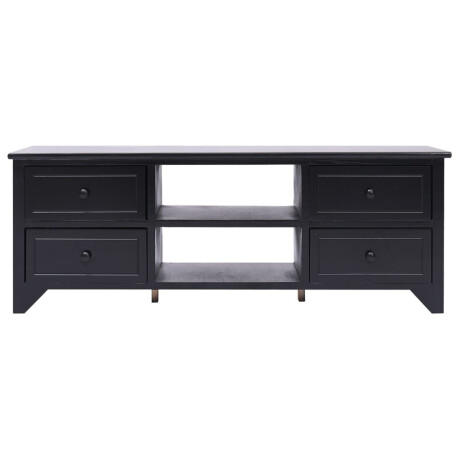 vidaXL Tv-meubel 108x30x40 cm massief paulowniahout zwart afbeelding2 - 1