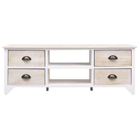vidaXL Tv-meubel 108x30x40 cm massief paulowniahout afbeelding2 - 1
