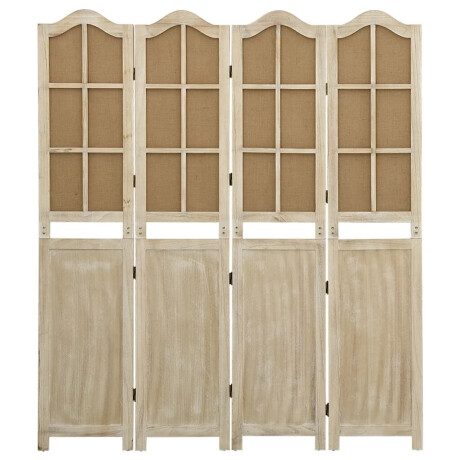vidaXL Kamerscherm met 4 panelen 140x165 cm stof bruin afbeelding2 - 1