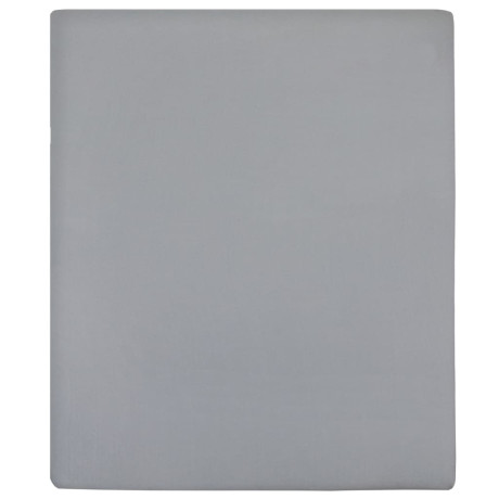 vidaXL Hoeslakens 2 st jersey 140x200 cm katoen grijs afbeelding2 - 1