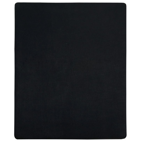 vidaXL Hoeslaken jersey 90x200 cm katoen zwart afbeelding2 - 1