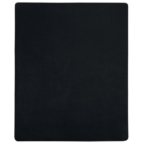 vidaXL Hoeslakens 2 st jersey 100x200 cm katoen zwart afbeelding2 - 1
