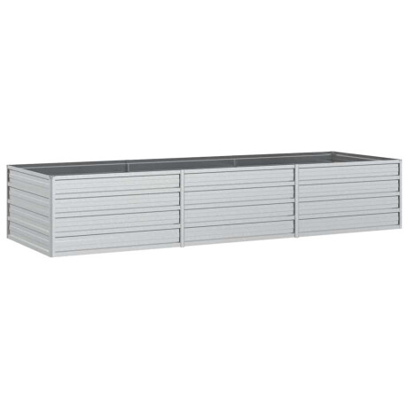 vidaXL Plantenbak verhoogd 240x80x45 cm gegalvaniseerd staal zilver afbeelding2 - 1