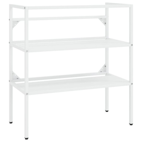 vidaXL Wastafelframe 79x38x83 cm ijzer wit afbeelding2 - 1