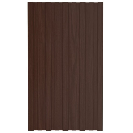 vidaXL Dakpanelen 36 st 80x45 cm gegalvaniseerd staal bruin afbeelding2 - 1