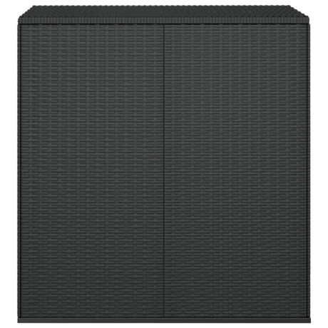 vidaXL Tuinbox 100x49x103,5 cm polyetheen rattan zwart afbeelding2 - 1