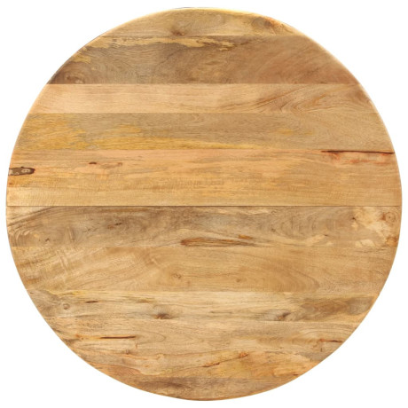 vidaXL Eettafel Ø110x78 cm massief mangohout en staal afbeelding2 - 1