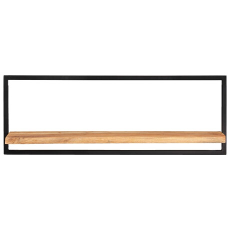 vidaXL Wandschappen 2 st 100x24x35 cm massief acaciahout en staal afbeelding2 - 1