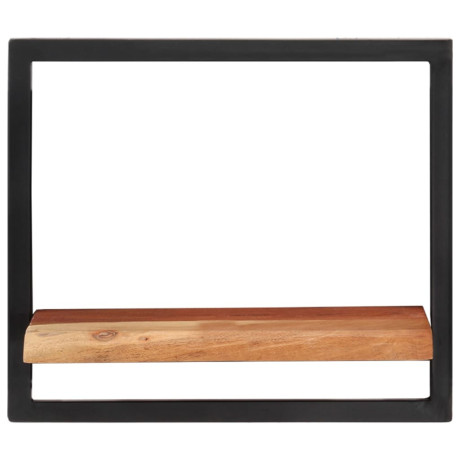 vidaXL Wandschappen 2 st 40x24x35 cm massief acaciahout en staal afbeelding2 - 1