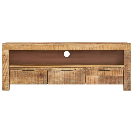 vidaXL Tv-meubel 110x30x40 cm ruw mangohout afbeelding2 - 1