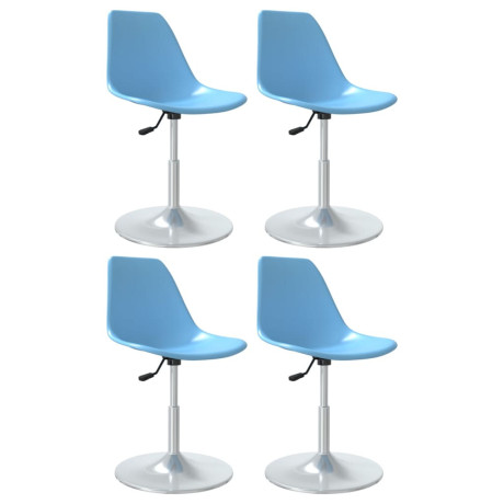 vidaXL Eetkamerstoelen draaibaar 4 st PP blauw afbeelding2 - 1