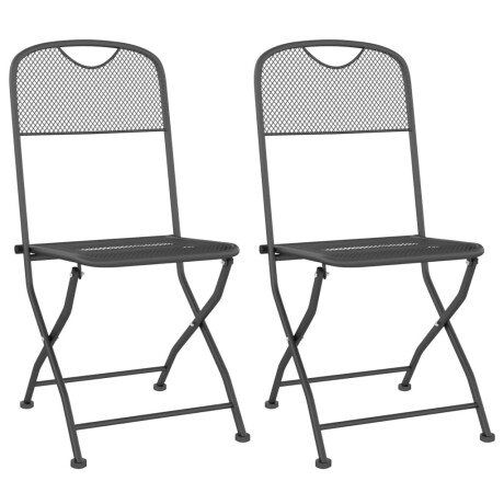vidaXL Tuinstoelen inklapbaar 2 st metaalgaas antracietkleurig afbeelding2 - 1
