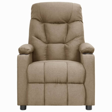 vidaXL Fauteuil verstelbaar stof taupe afbeelding2 - 1