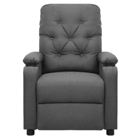 vidaXL Fauteuil verstelbaar stof lichtgrijs afbeelding2 - 1