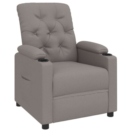 vidaXL Fauteuil verstelbaar stof taupe afbeelding2 - 1