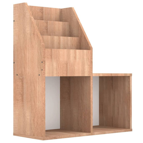 vidaXL Kindertijdschriftenrek 71x30x78,5 cm bewerkt hout sonoma eiken afbeelding2 - 1