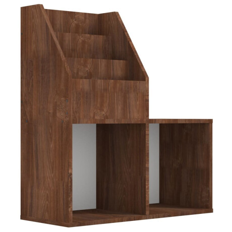 vidaXL Kindertijdschriftenrek 71x30x78,5 cm bewerkt hout bruineiken afbeelding2 - 1