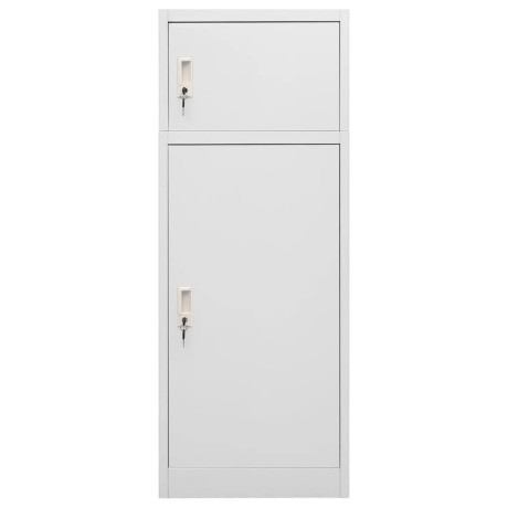 vidaXL Zadelkast 53x53x140 cm staal lichtgrijs afbeelding2 - 1
