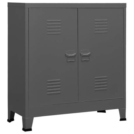 vidaXL Opbergkast industrieel 90x40x100 cm staal antracietkleurig afbeelding2 - 1