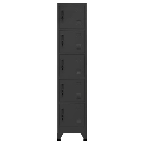 vidaXL Lockerkast 38x40x180 cm staal antracietkleurig afbeelding2 - 1