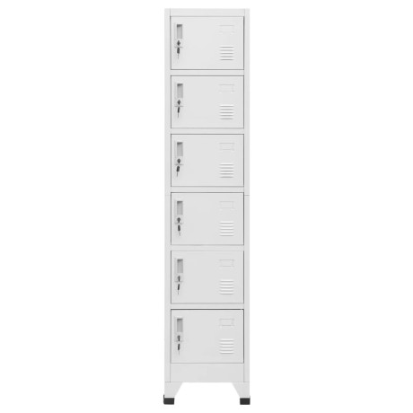 vidaXL Lockerkast 38x40x180 cm staal lichtgrijs afbeelding2 - 1