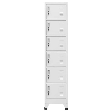 vidaXL Lockerkast 38x40x180 cm staal lichtgrijs afbeelding2 - 1