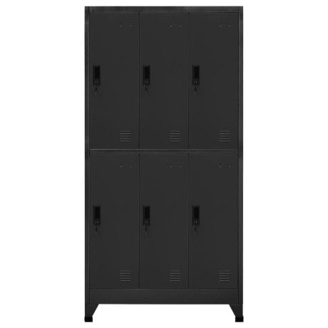 vidaXL Lockerkast 90x45x180 cm staal antracietkleurig afbeelding2 - 1