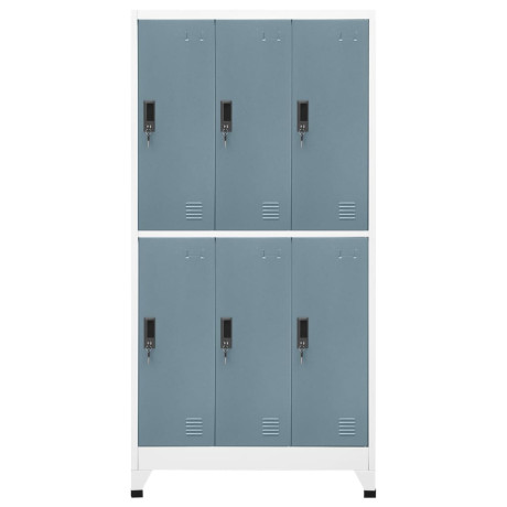 vidaXL Lockerkast 90x45x180 cm staal lichtgrijs en donkergrijs afbeelding2 - 1