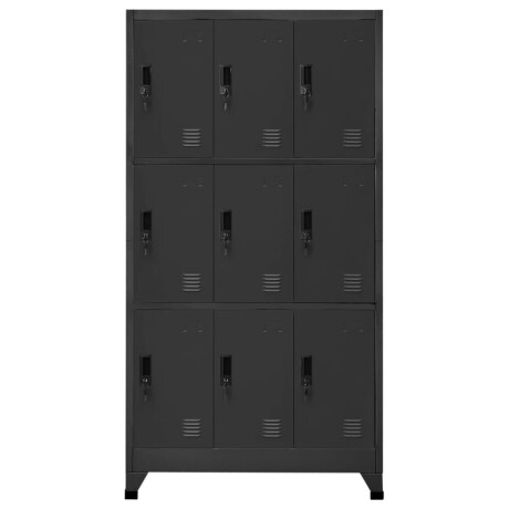 vidaXL Lockerkast 90x45x180 cm staal antracietkleurig afbeelding2 - 1