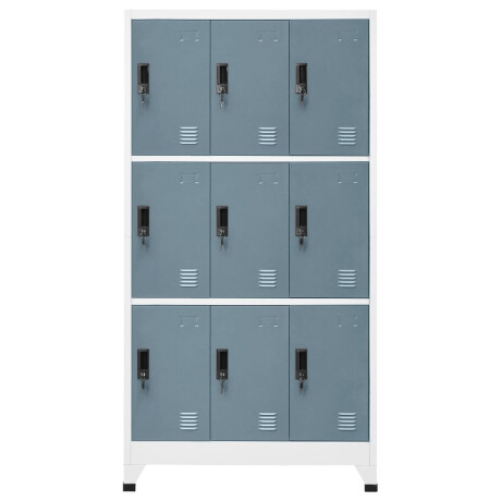 vidaXL Lockerkast 90x45x180 cm staal lichtgrijs en donkergrijs afbeelding2 - 1