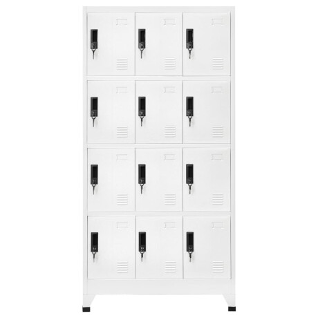 vidaXL Lockerkast 90x45x180 cm staal wit afbeelding2 - 1