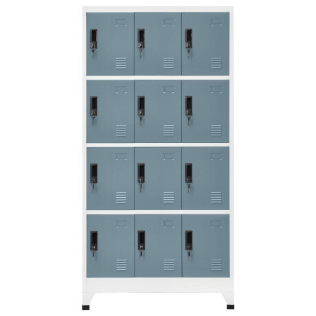vidaXL Lockerkast 90x45x180 cm staal lichtgrijs en donkergrijs afbeelding2 - 1