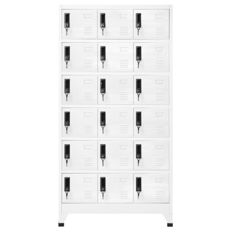 vidaXL Lockerkast 90x40x180 cm staal wit afbeelding2 - 1