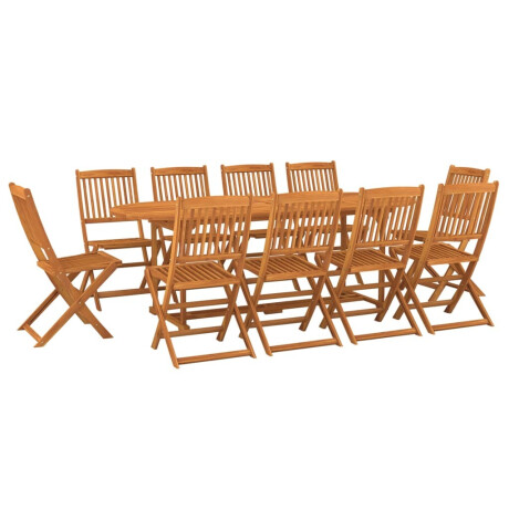 vidaXL 11-delige Tuinset 220x90x75 cm massief acaciahout afbeelding2 - 1