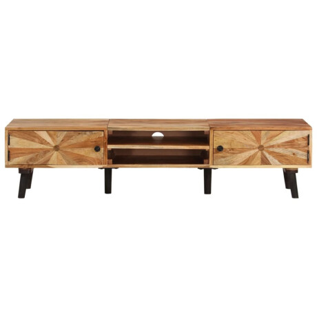 vidaXL Tv-meubel 145x35x35 cm massief acaciahout afbeelding2 - 1