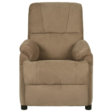 vidaXL Fauteuil verstelbaar microvezelstof taupe afbeelding2 - 1