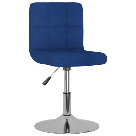 vidaXL Eetkamerstoelen draaibaar 4 st stof blauw afbeelding2 - 1