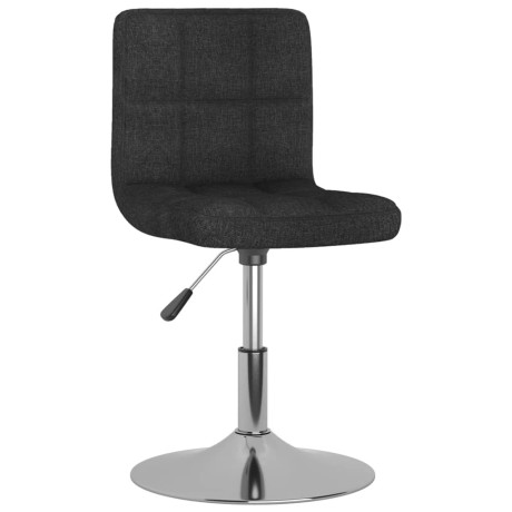 vidaXL Eetkamerstoelen 6 st draaibaar stof zwart afbeelding2 - 1