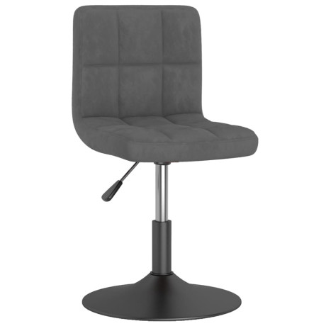 vidaXL Eetkamerstoelen draaibaar 6 st fluweel donkergrijs afbeelding2 - 1
